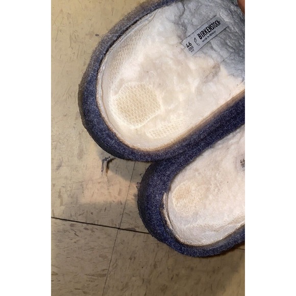 Birkenstock Zermatt Dark Blue Wool Felt‎ Sandals Slippers Size 46 US 13 - Picture 8 of 11